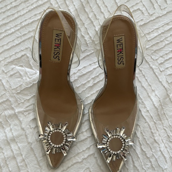 clear rhinestone heels - Picture 2 of 6